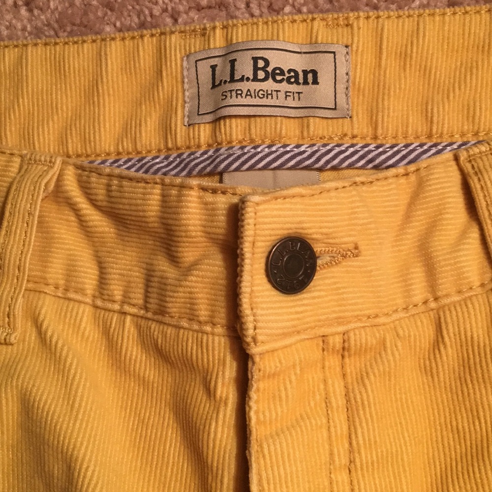 LL BEAN STRAIGHT FIT CORDUROY PANTS